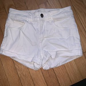 American Eagle white jean shorts
